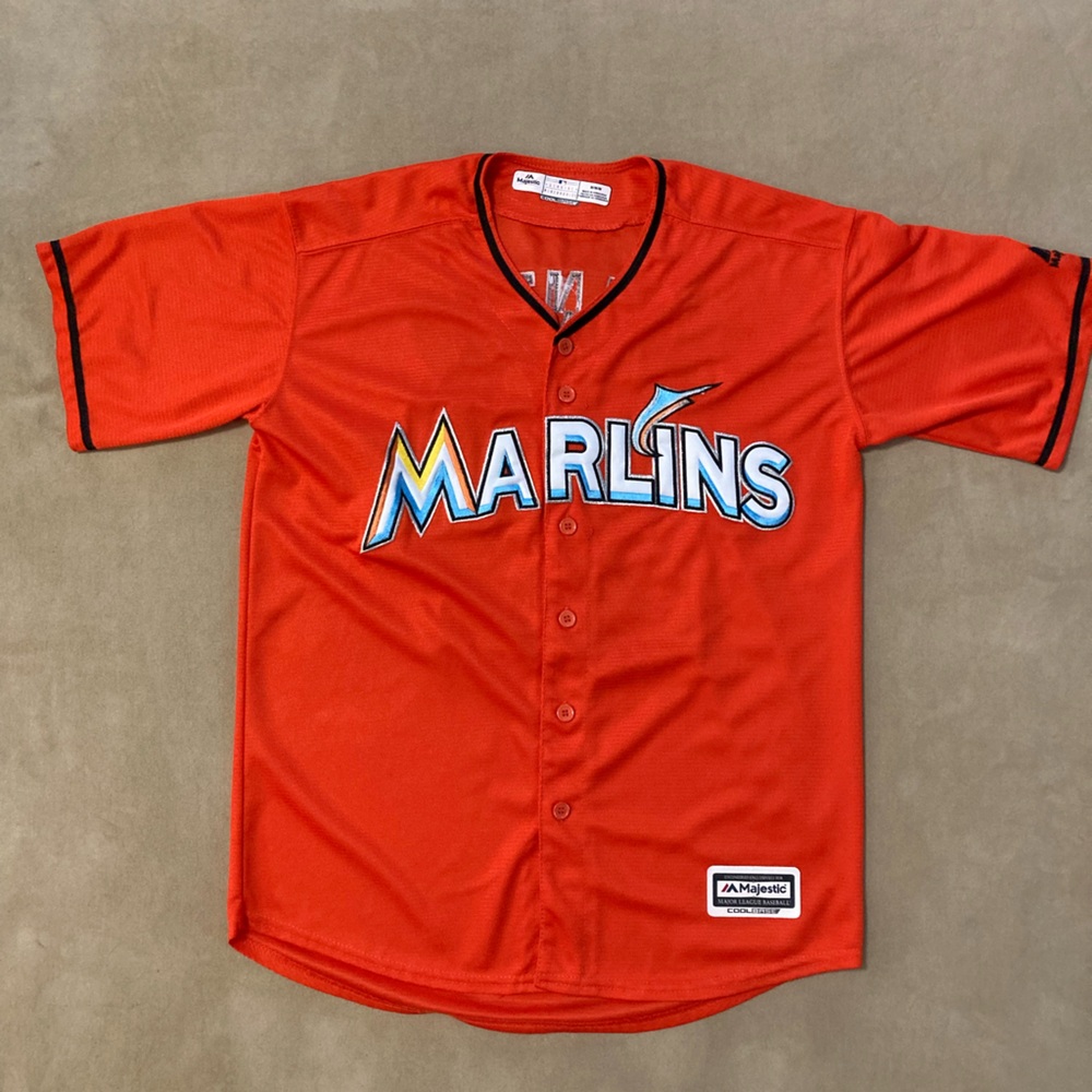 Majestic Marlins Stanton Jersey